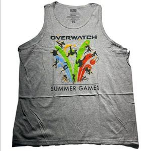 Overwatch Summer Games Blizzard Entertainment Mens 2XL Gray Tank Top